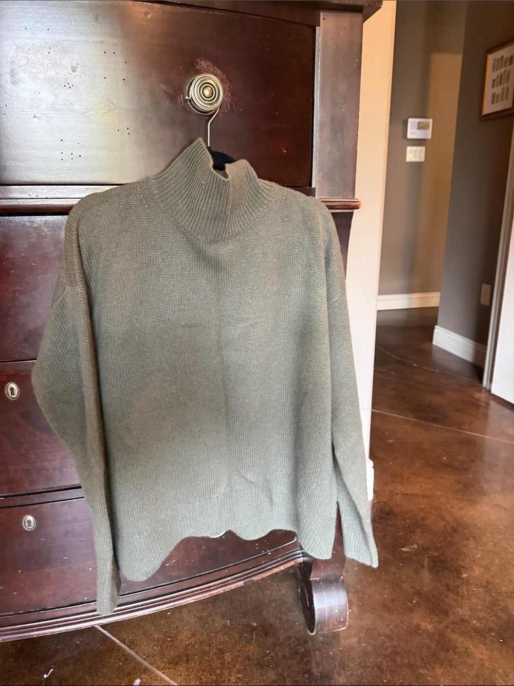 NakedCashmere Women’s Cashmere Olive Turtleneck Sweater
